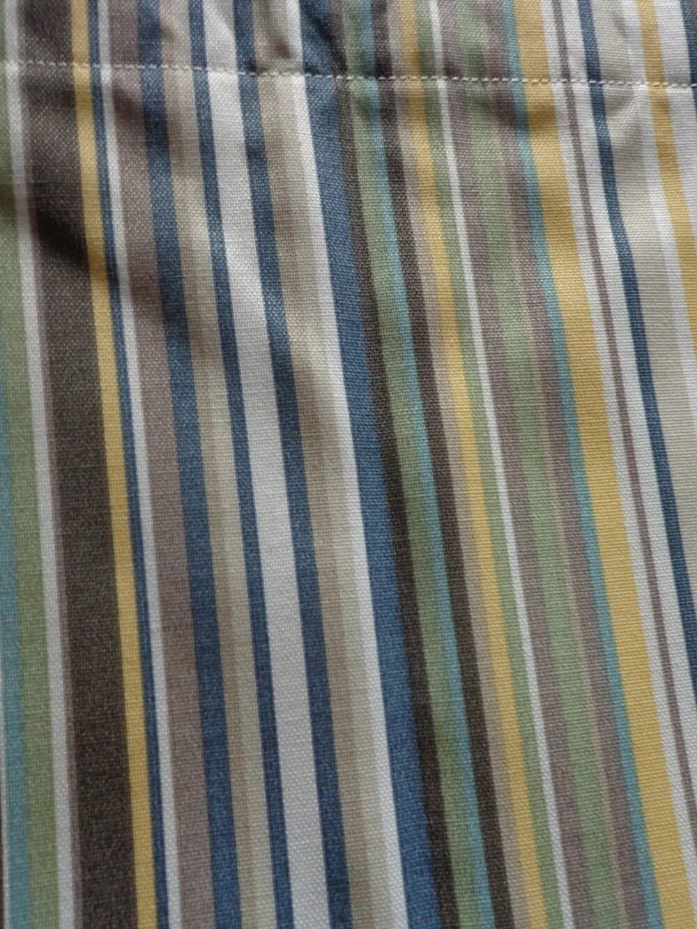 Pair Window Valances Striped Multi Fully Inner Lined Straight/Tailored